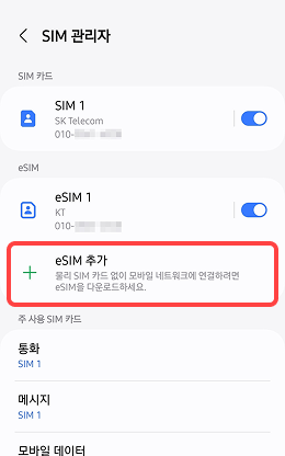 IOS esim 지원여부